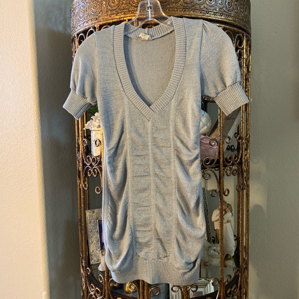 Juno New York Silver Sparkle Sweater